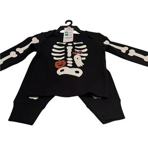 Carter's Halloween Skeleton Pajama Set - Black and White